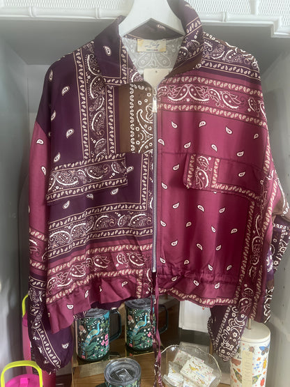 Drake Jacket in Purple/maroon