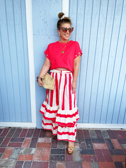 Aubrey Skirt In Stripe