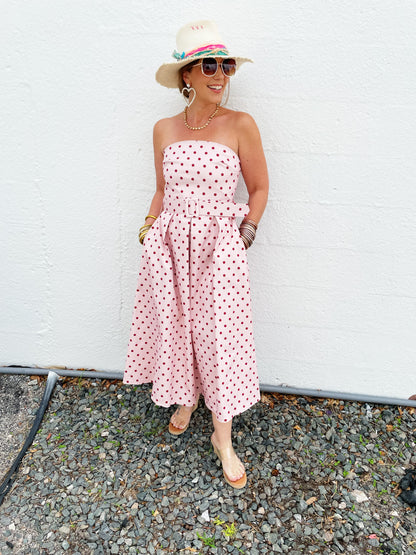 Diane Polka Dot Dress - Yellow - FINAL SALE