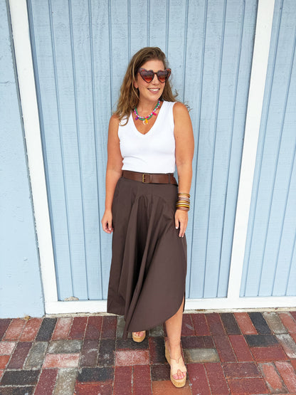 Ember Skirt Chocolate Brown