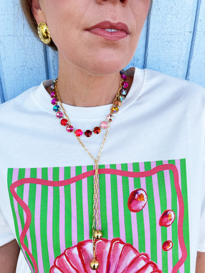 Aubrey Double Gold Ball Necklace