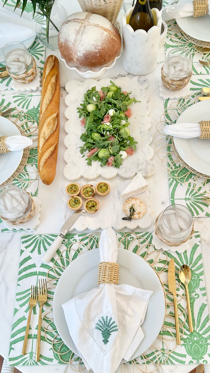 Palm Deco Tablescape