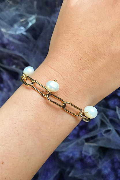 Freshwater Pearl Chain Bracelet