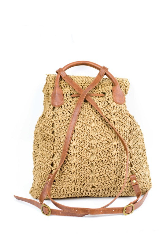 Woven Straw Backpack **Multiple color options** Ships from warehouse to you