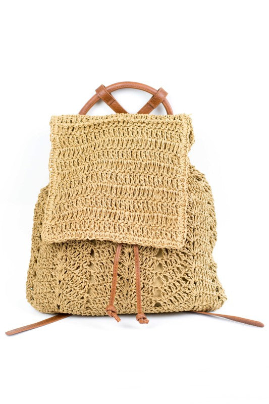 Woven Straw Backpack **Multiple color options** Ships from warehouse to you
