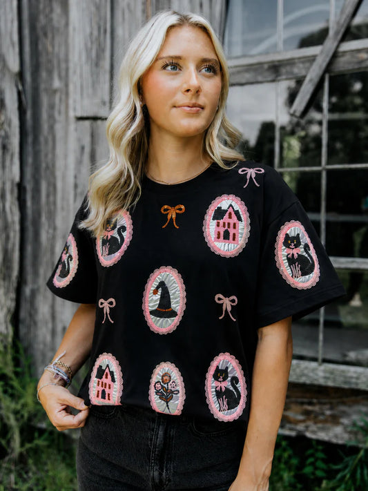 Haunted hollow glam sequin tee | IN STOCK