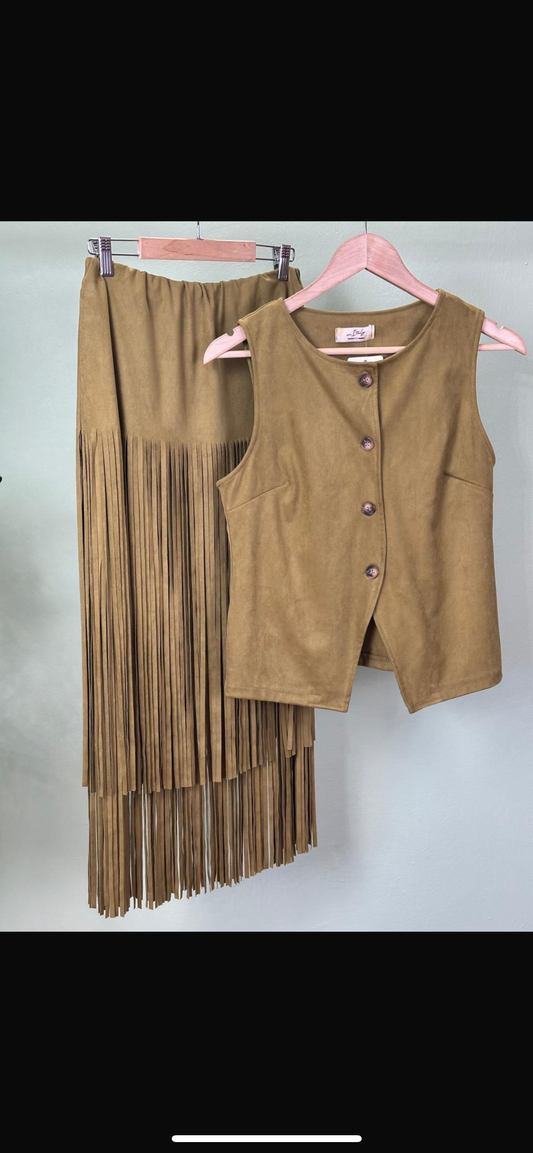 Katrina Fringe Skirt