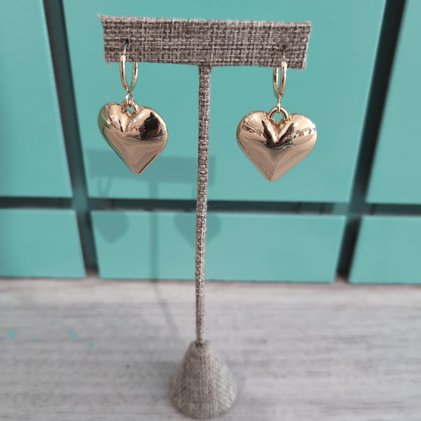 Heart Gold Drop Earrings Presell