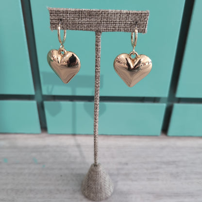 Heart Gold Drop Earrings Presell