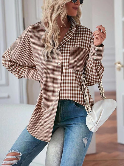 Plaid button up top **Multiple colors