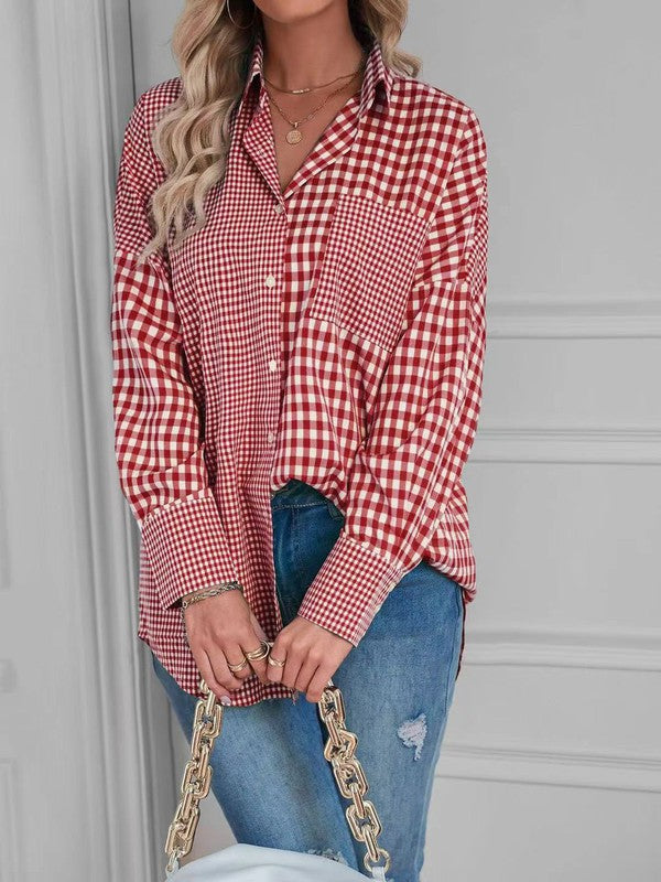 Plaid button up top **Multiple colors