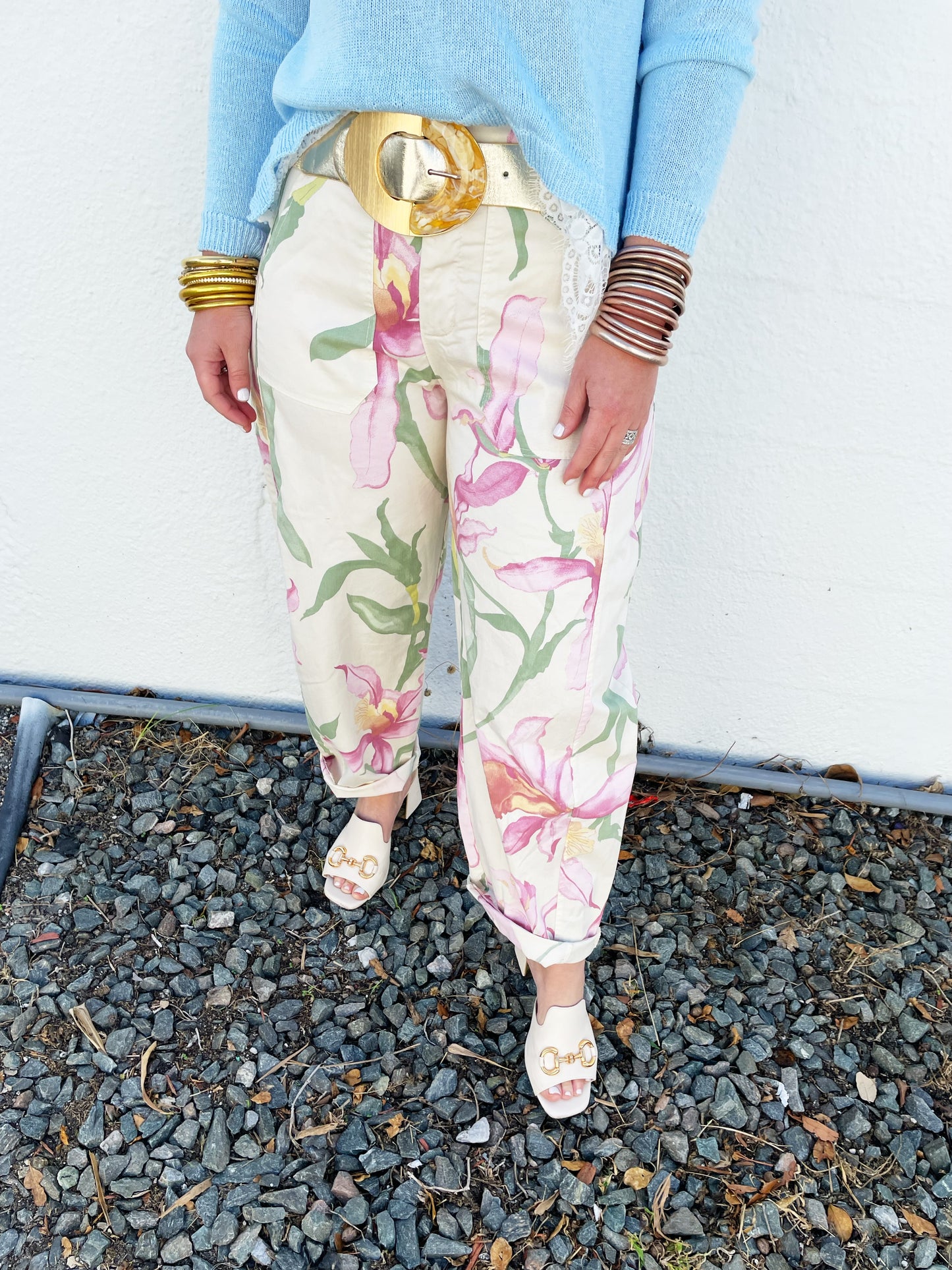 Floral Barrel Bottoms *FINAL SALE