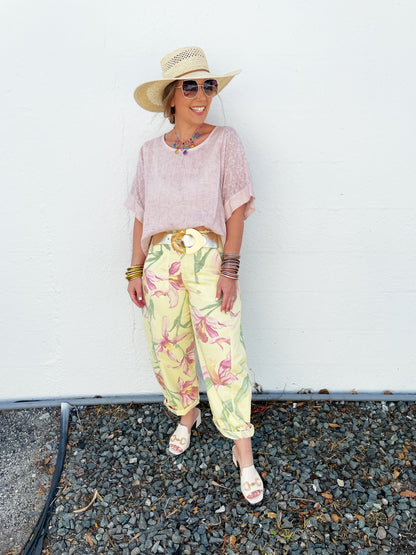 Floral Barrel Bottoms *FINAL SALE