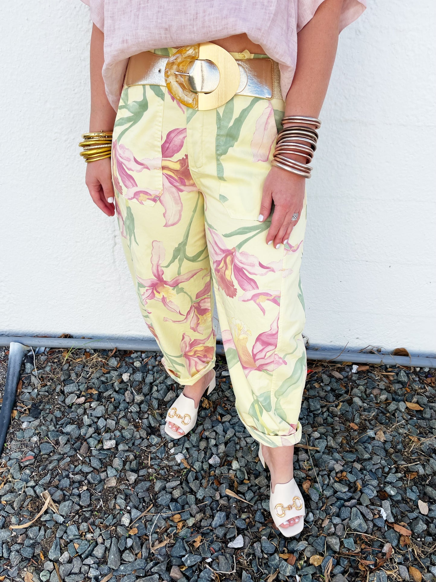 Floral Barrel Bottoms *FINAL SALE
