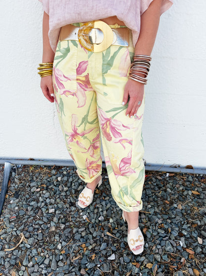 Floral Barrel Bottoms *FINAL SALE