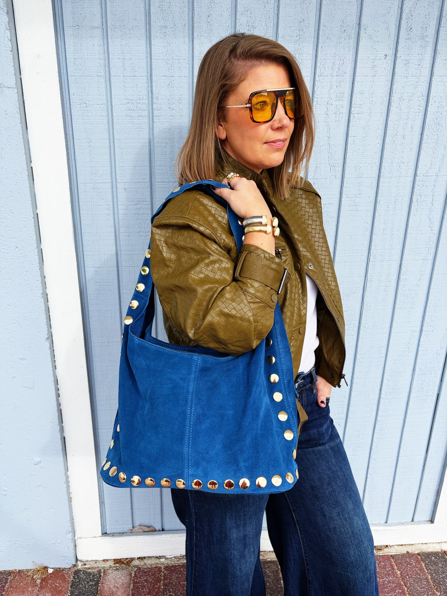 Sherry Suede Bag Blue