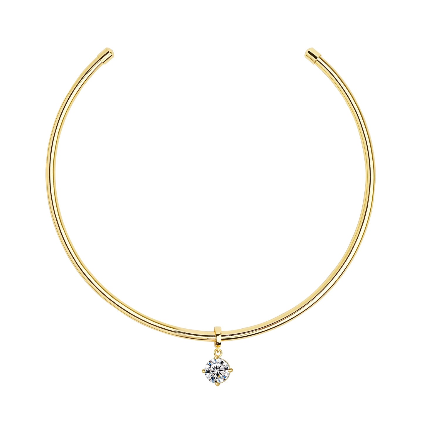 Round Cut Necklace Cuff