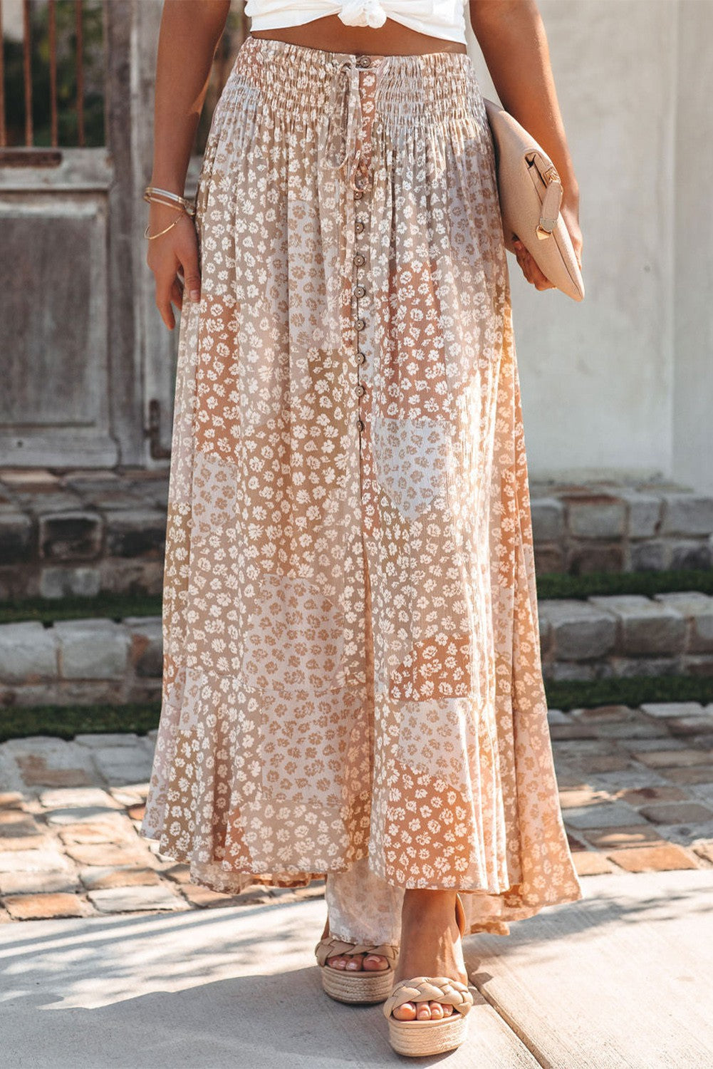 Boho Slit Maxi Skirt