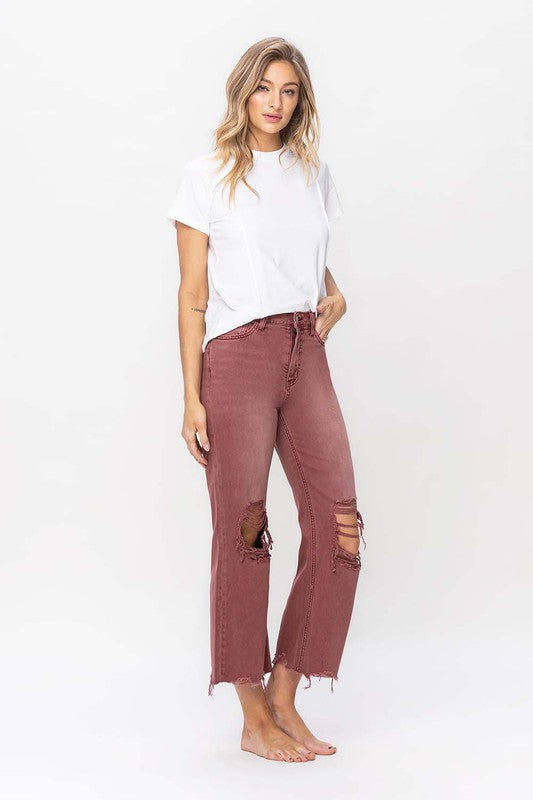 90's Vintage High Rise Crop Flare Jeans **Online Only