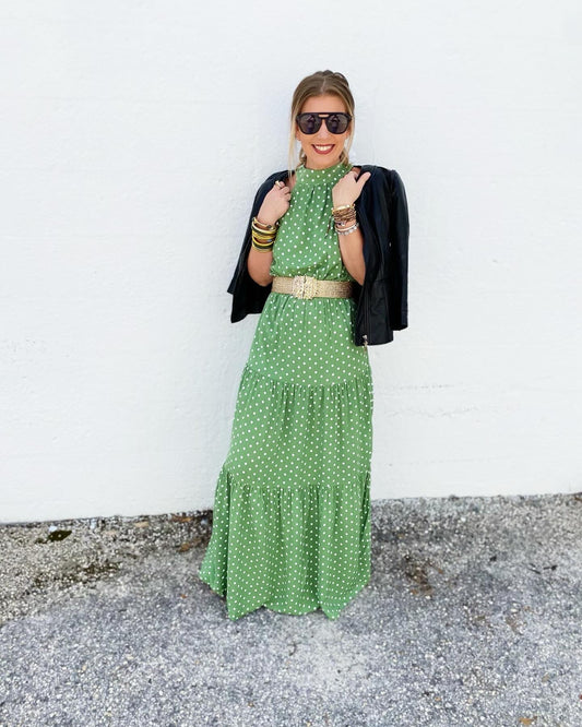 Last one! Green Polka Dot Size Small