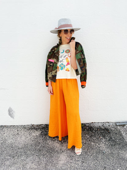 Camo Jacket with Ruffle