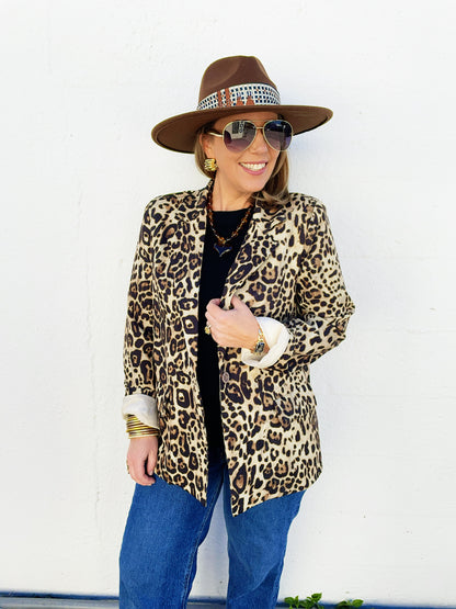 Avery Leopard Blazer
