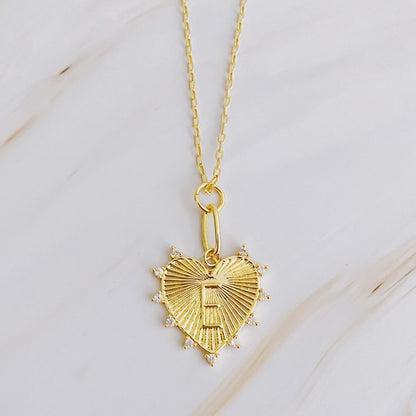Clip Hanging Initial Heart Necklace *Online Only
