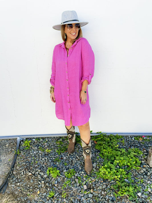 Rylee Dress in Magenta