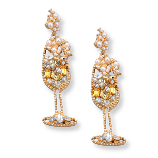 Champagne Glass Earrings