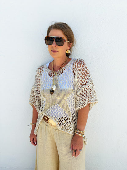 Gina Star Sweater in Chocolate