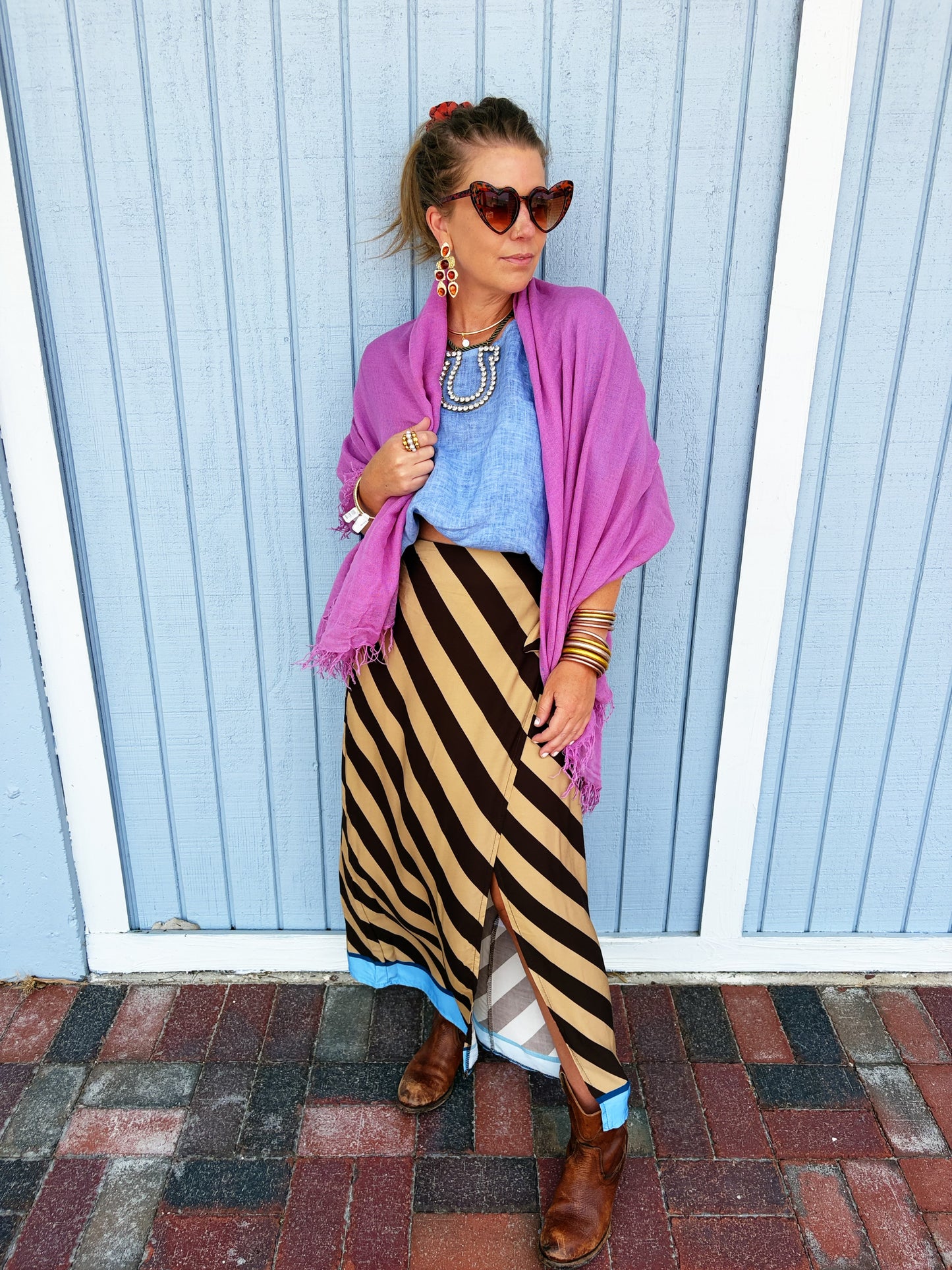 Ericka Skirt in  Brown