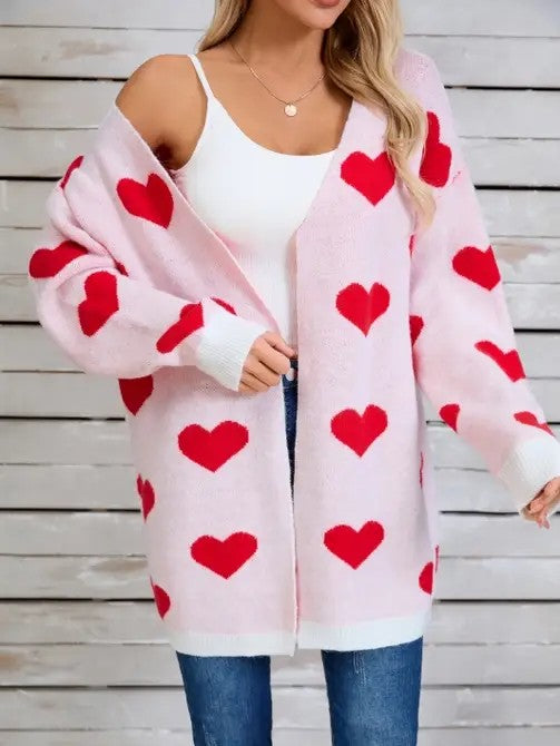 Open Front Heart Cardigan *Multiple Colors