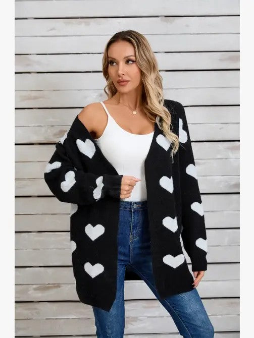 Open Front Heart Cardigan *Multiple Colors