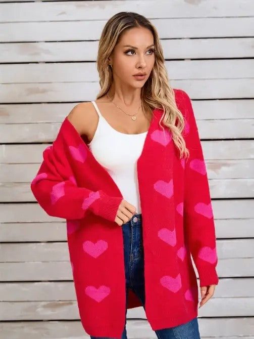 Open Front Heart Cardigan *Multiple Colors