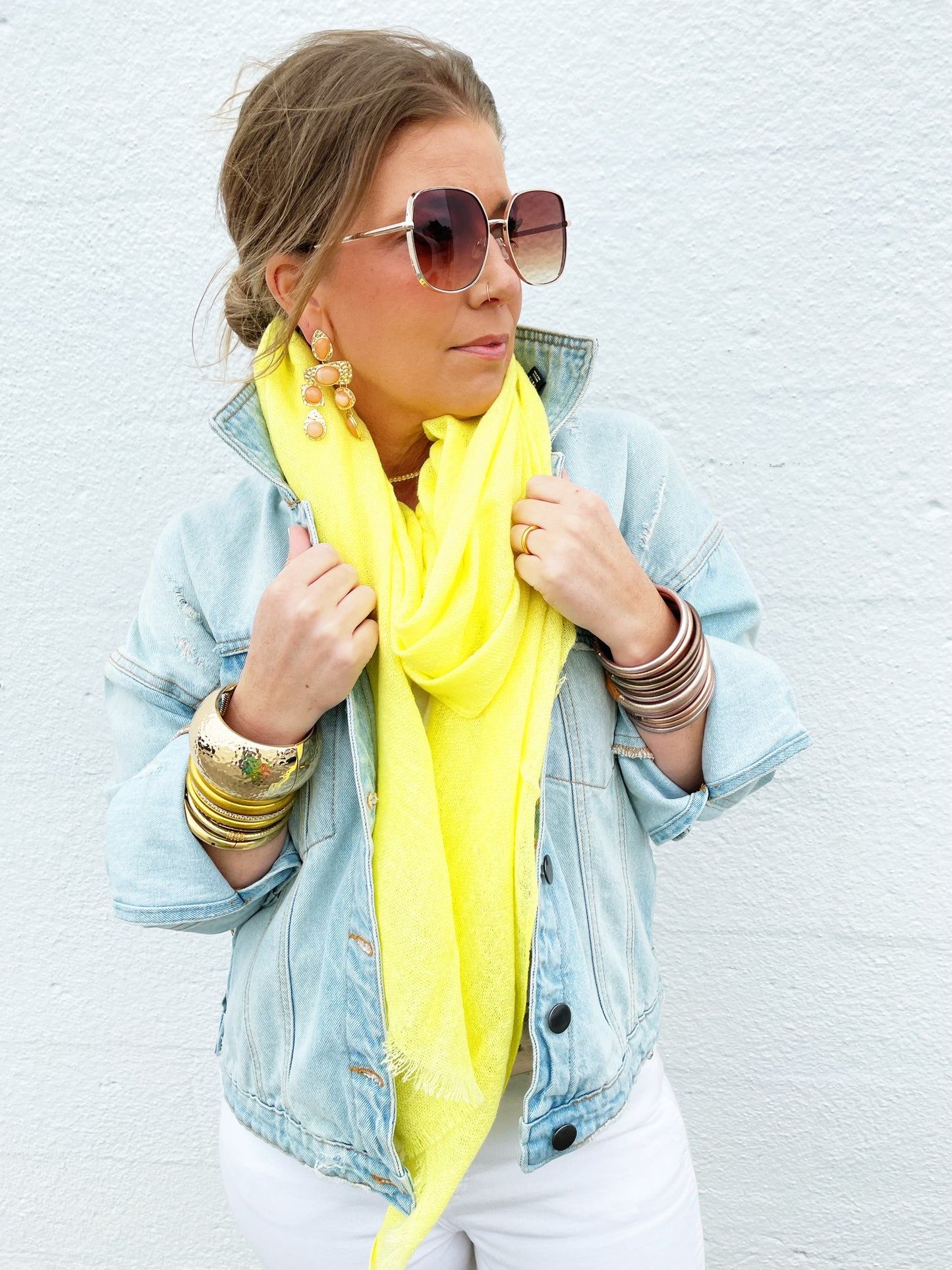 Neon Yellow Scarf