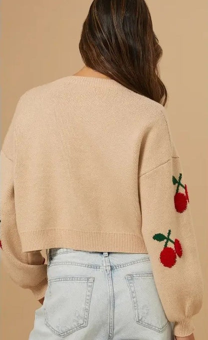 Cherries Knit Sweater