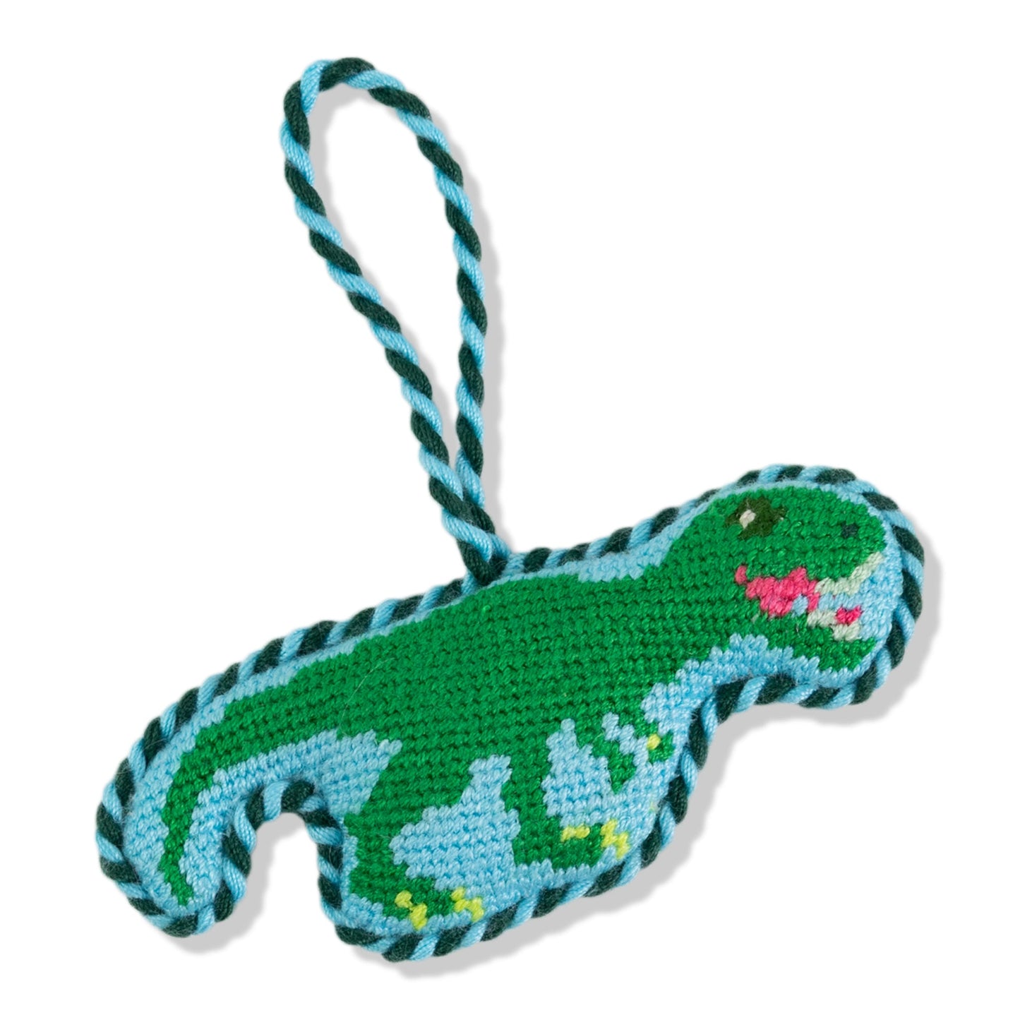 Needlepoint Icon Ornament - Dinosaur