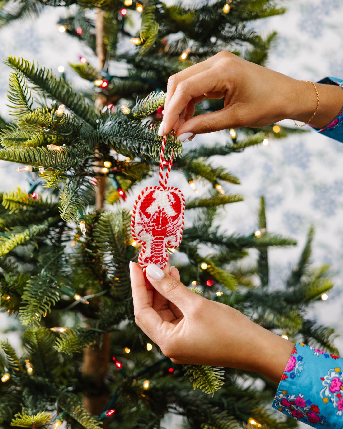 Needlepoint Icon Ornament - Lobster