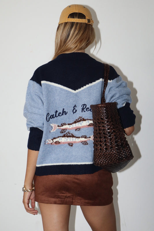 Catch & Release Fisherman Cardigan -PREORDER