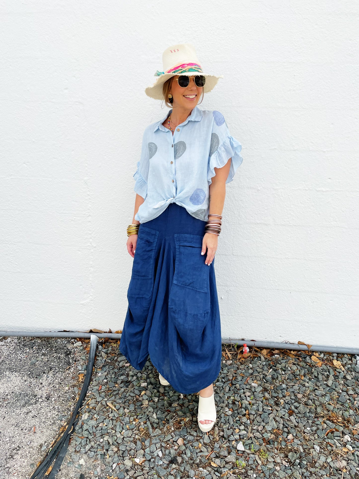 Phoebe Top in Light Blue