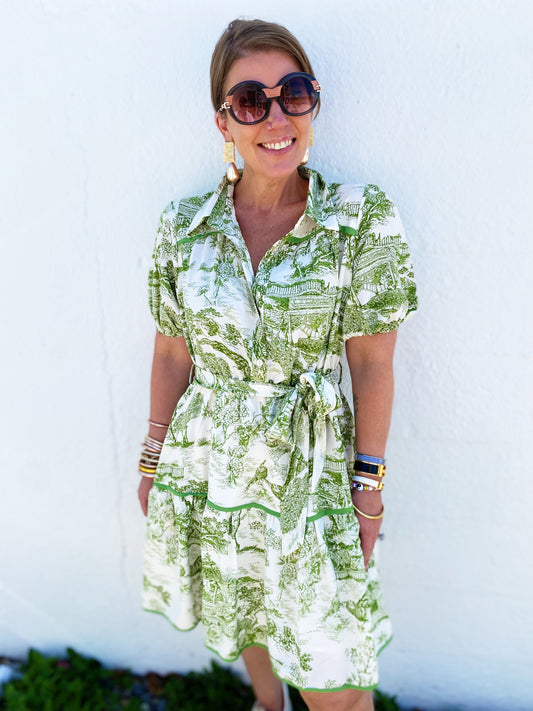Woven Printed Tiered Dress