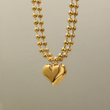 Beaded Heart Necklace ~ Deep South Originals