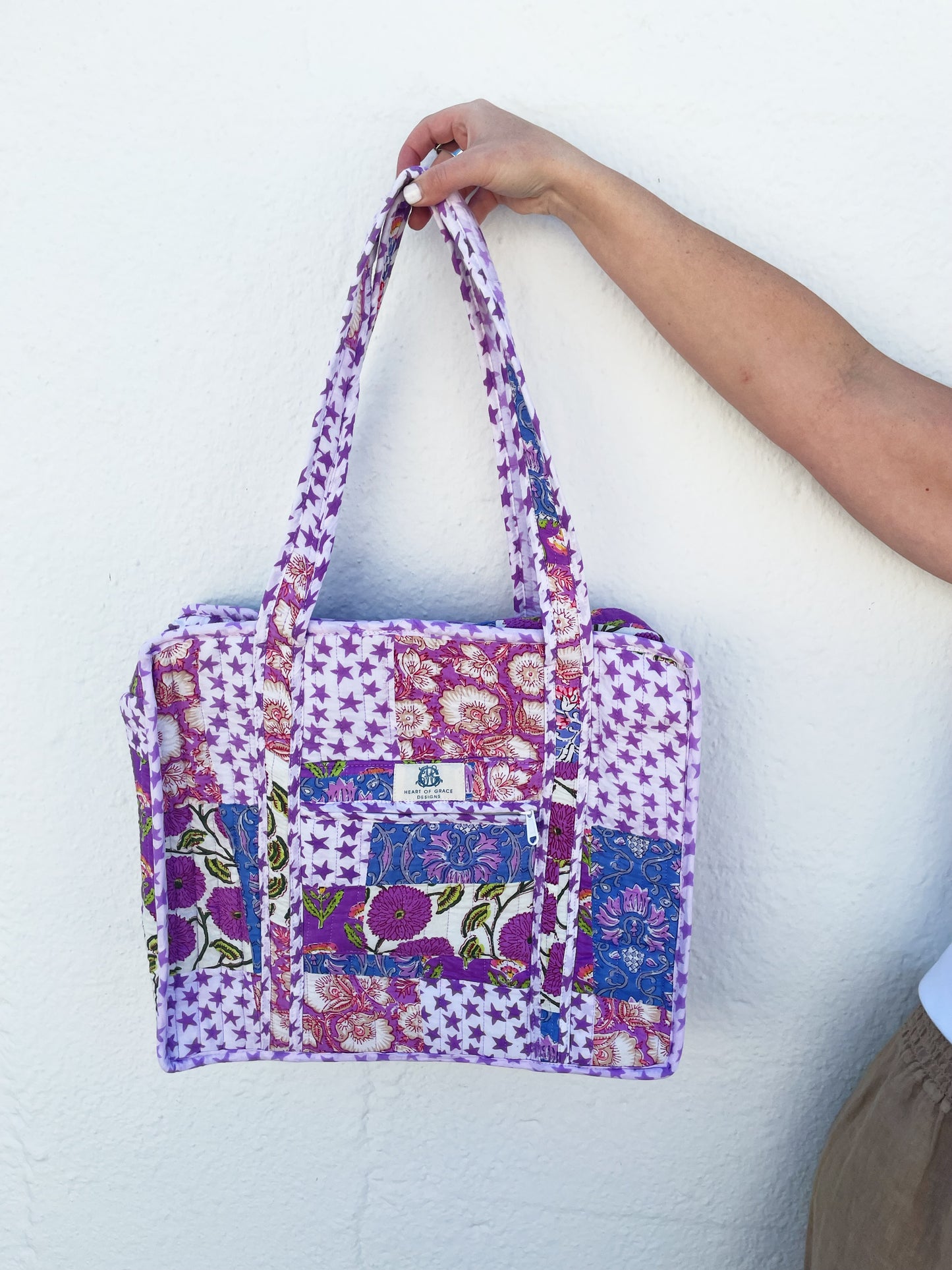 Bebe Purple Tote Bag