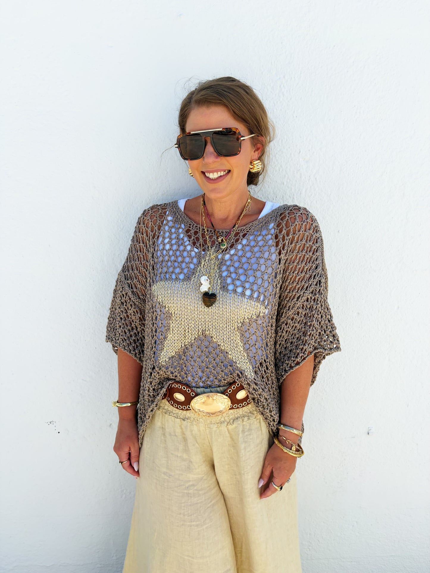 Gina Star Sweater in Chocolate