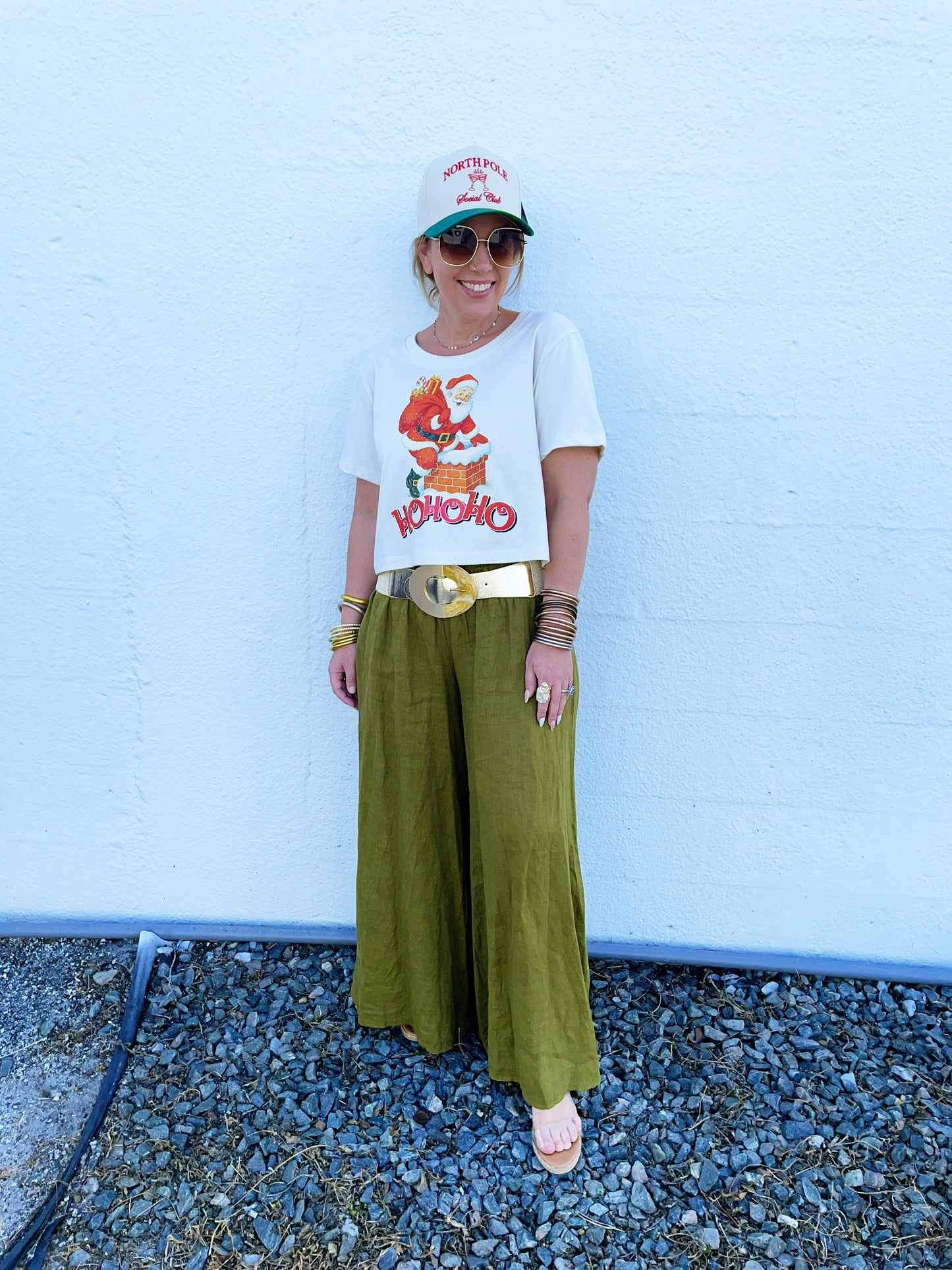 Hohoho Santa Short Cropped T-shirt