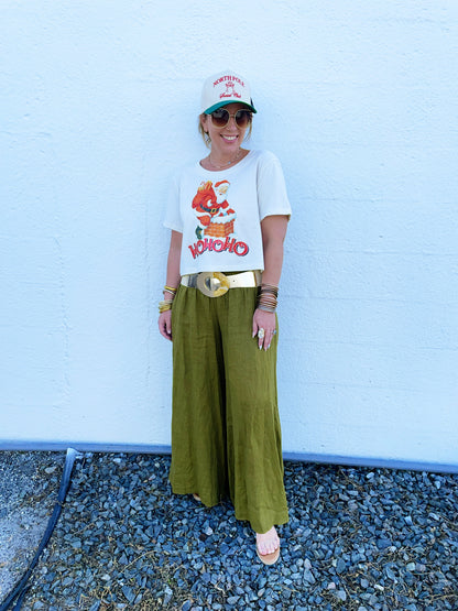 Hohoho Santa Short Cropped T-shirt