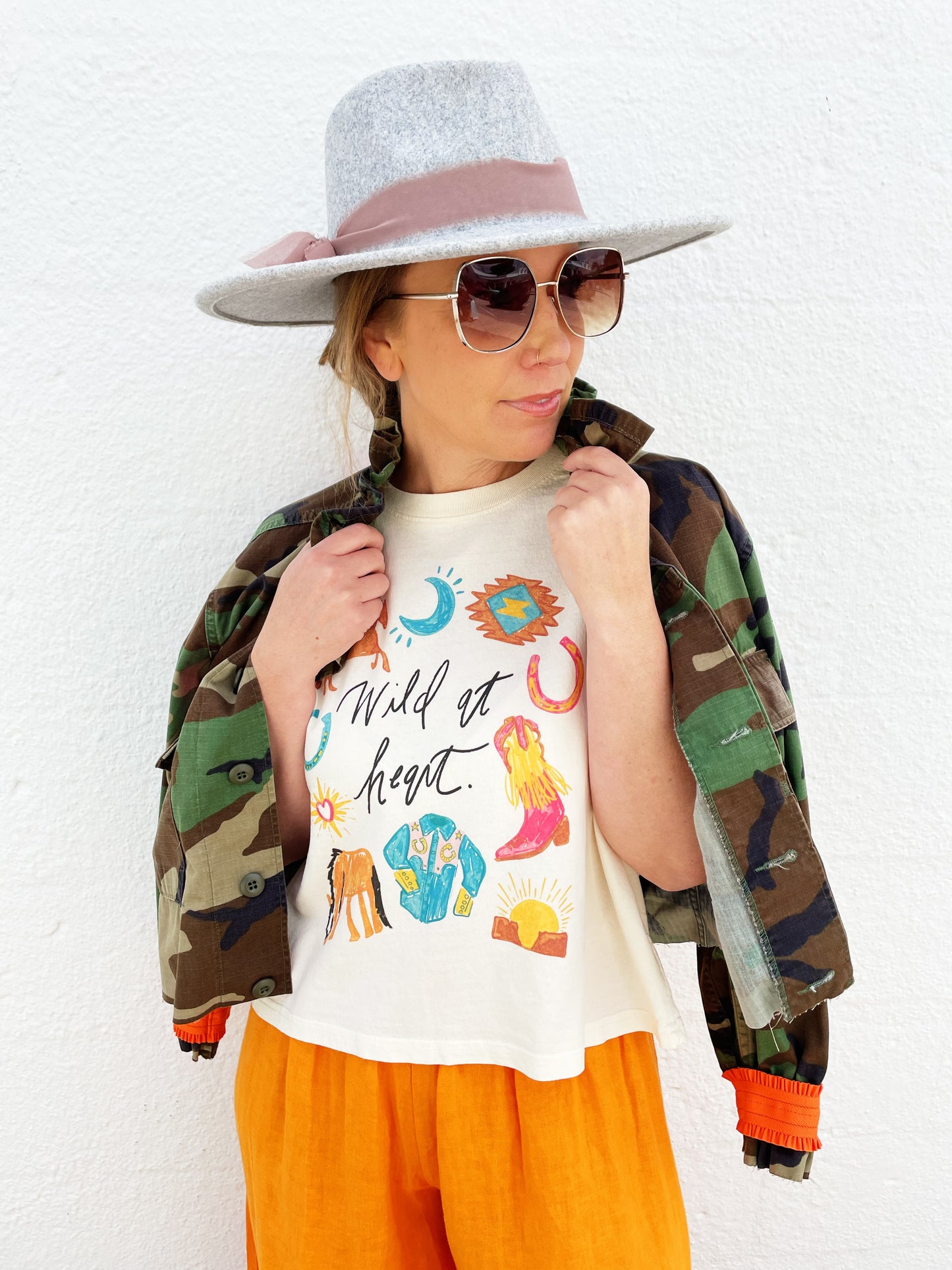 Camo Jacket with Ruffle