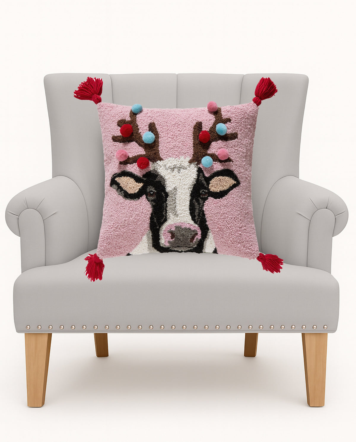Cow Reindeer Pillow PREORDER