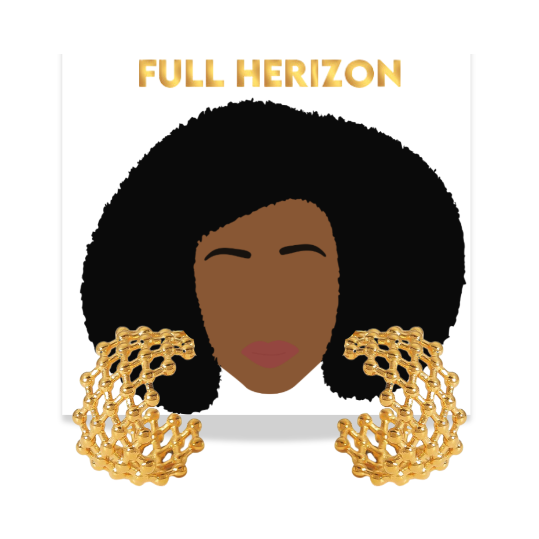 Catching Feelings Gold Hoops