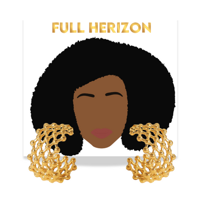 Catching Feelings Gold Hoops